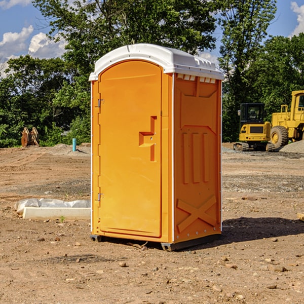 how often are the portable restrooms cleaned and serviced during a rental period in Sunset ME